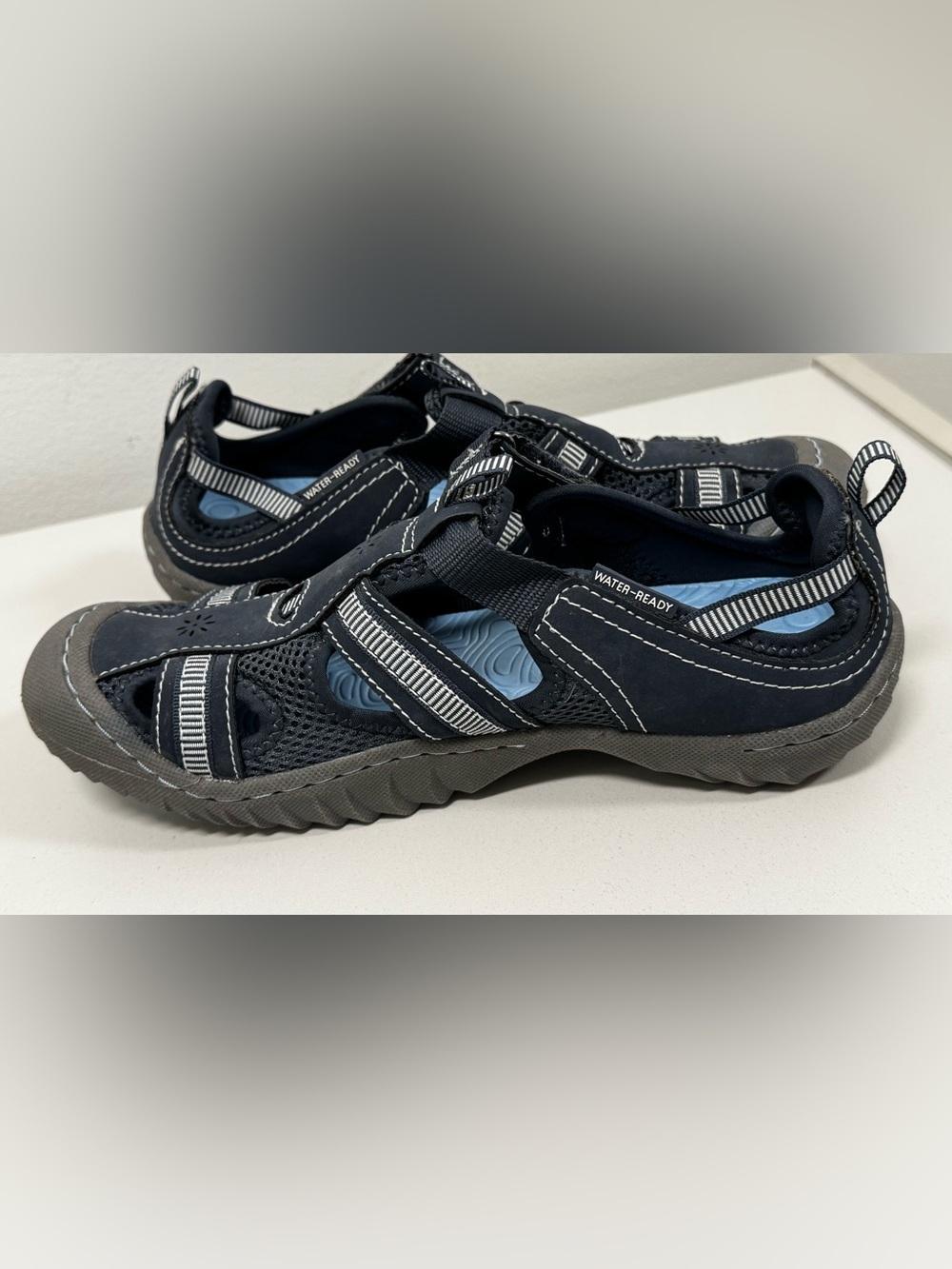 Women JSport by Jambu Regal Water Ready Comfort Sport Sandals Charcoal Size 7M